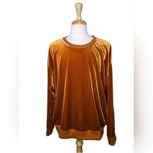 Cozy Oversized Velour Sweatshirt XL Plush Slouchy Lounge Boyfriend‎ Fit